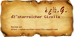 Österreicher Gizella névjegykártya