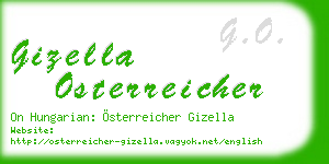 gizella osterreicher business card
